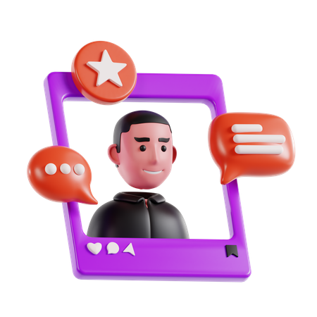 Social Media Influencer  3D Icon