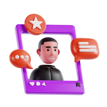 Social Media Influencer 3D Icon