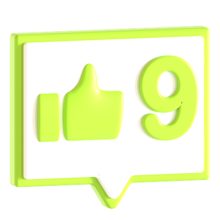 Social Media Like  3D Icon