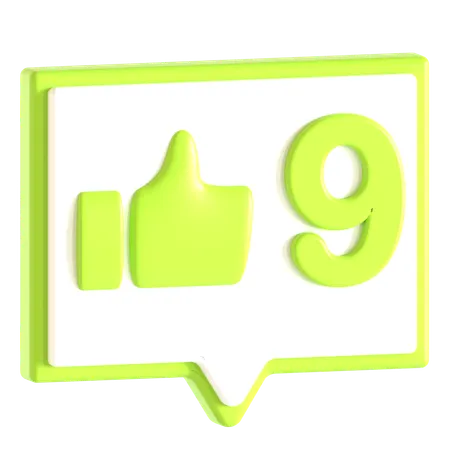 Social Media Like  3D Icon