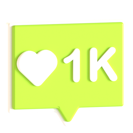 Social Media Like  3D Icon