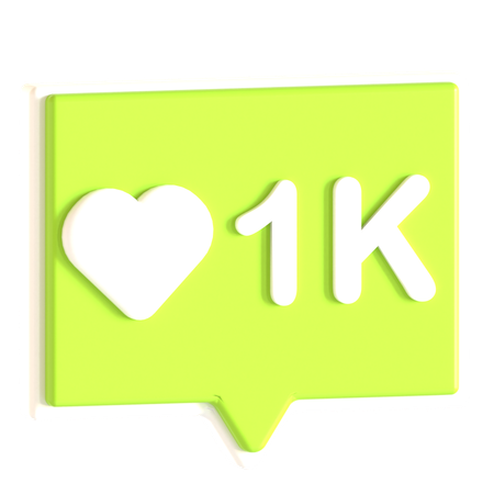 Social Media Like  3D Icon