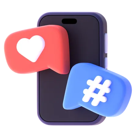 Social Media Like 3D Icon