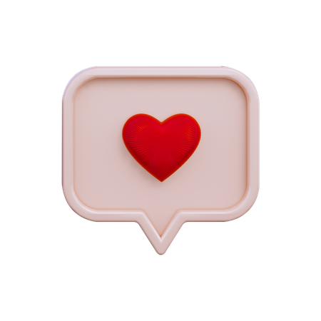 Social Media Like Notification  3D Icon