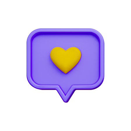 Social Media Like Notification  3D Icon