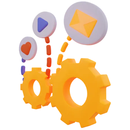 Social Media Management  3D Icon