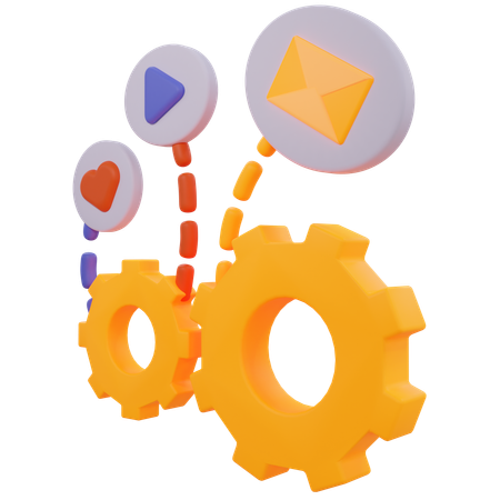 Social Media Management  3D Icon