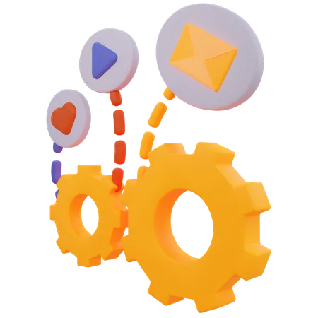 Verwaltung sozialer Medien  3D Icon