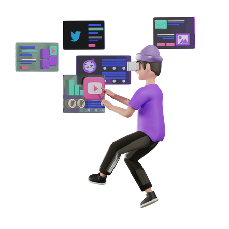 Social Media Manager  3D Illustration