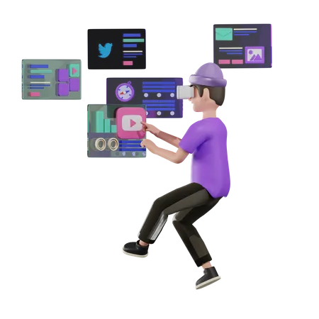 Social Media Manager  3D Illustration