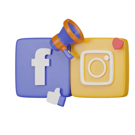 Social Media 3 D Icon 3D Icon