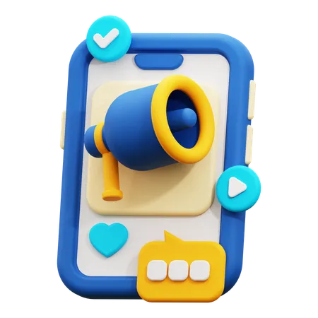 Social media marketing  3D Icon