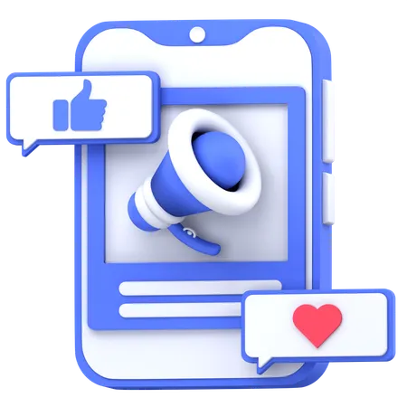 Social Media Marketing  3D Icon