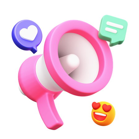 Social Media Marketing  3D Icon