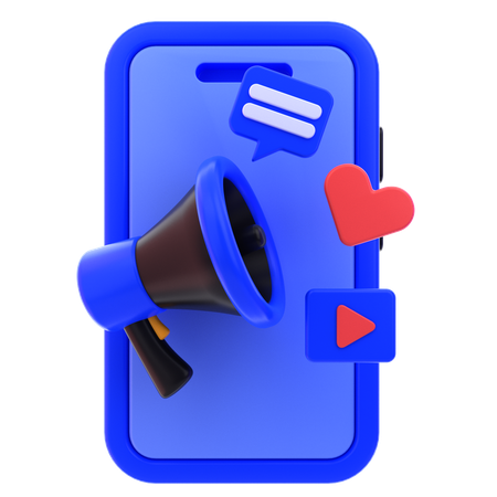 Social Media Marketing  3D Icon