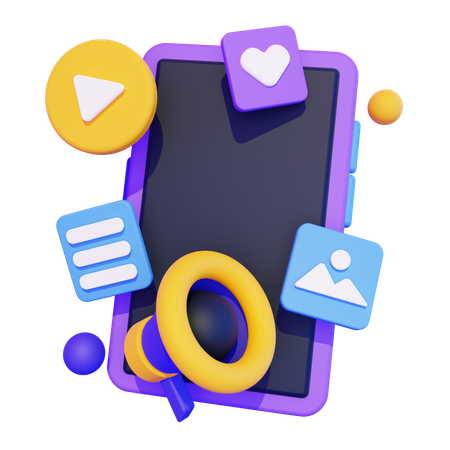 Social Media Marketing  3D Icon