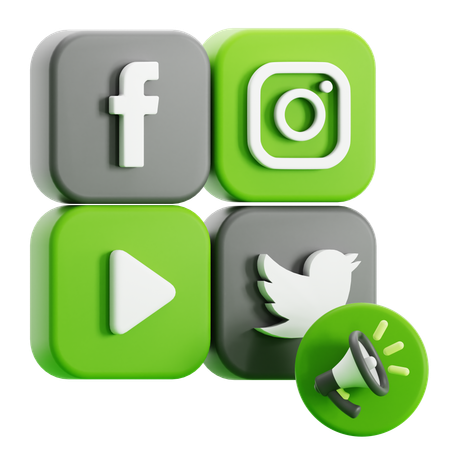 Social Media Marketing  3D Icon