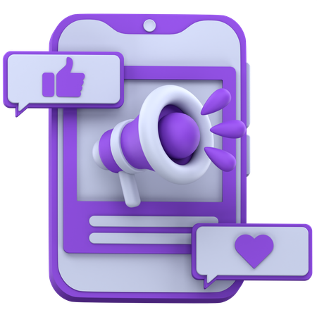 Social Media Marketing  3D Icon