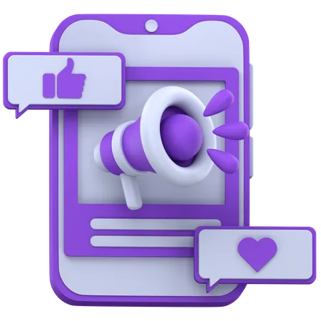 Social Media Marketing  3D Icon