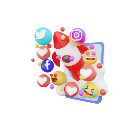 Social Media Marketing  3D Icon