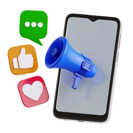 Social Media Marketing  3D Icon