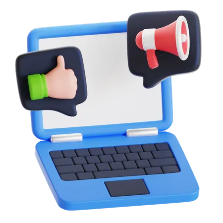 SOCIAL MEDIA MARKETING  3D Icon