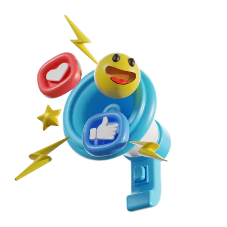 Social Media Marketing  3D Icon