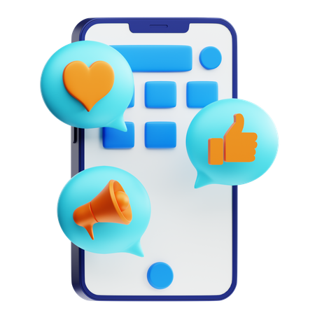 Social Media Marketing  3D Icon