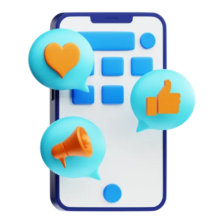 Social Media Marketing  3D Icon