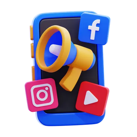 Social Media Marketing  3D Icon