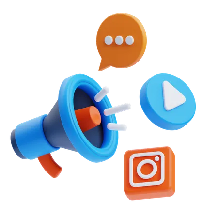 Social Media Marketing  3D Icon