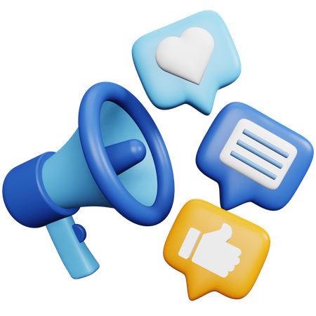 Social Media Marketing  3D Icon