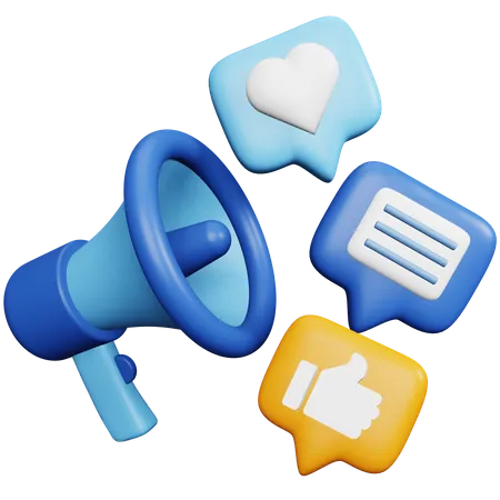 Social Media Marketing  3D Icon