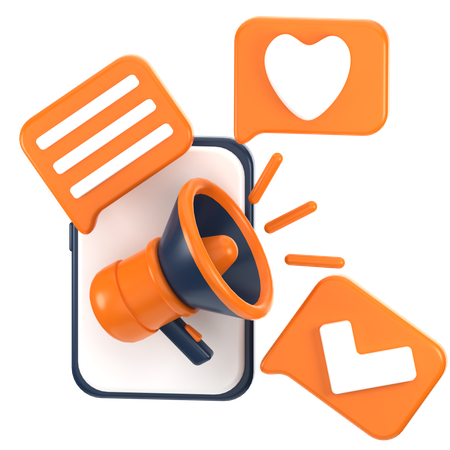 Social Media Marketing  3D Icon