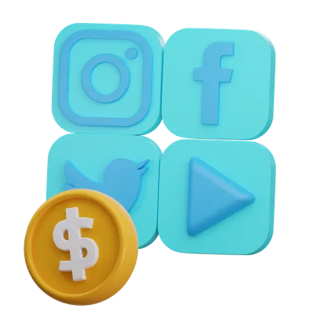 Social Media Marketing  3D Icon