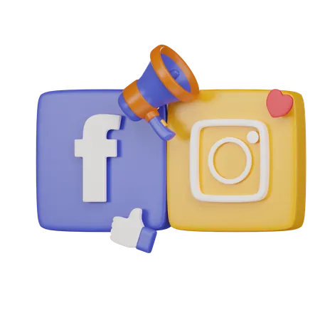 Social Media Marketing  3D Icon