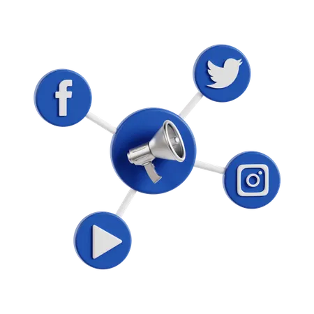 Social Media Marketing  3D Icon