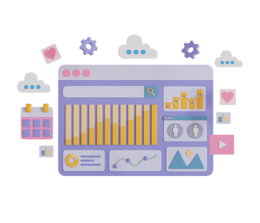 Social Media Marketing  3D Icon