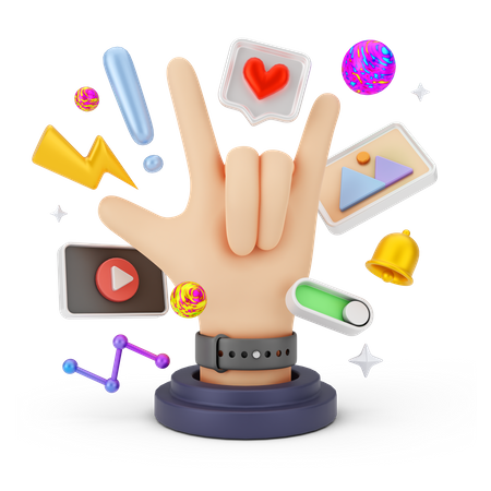 Social media marketing  3D Icon