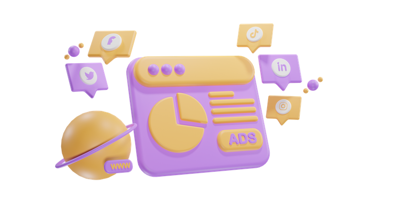 Social Media Marketing  3D Icon