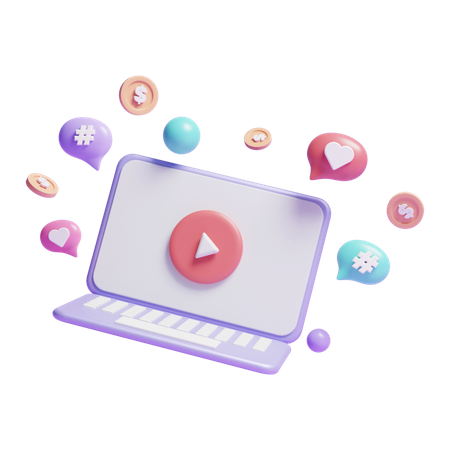 Social Media Marketing  3D Icon