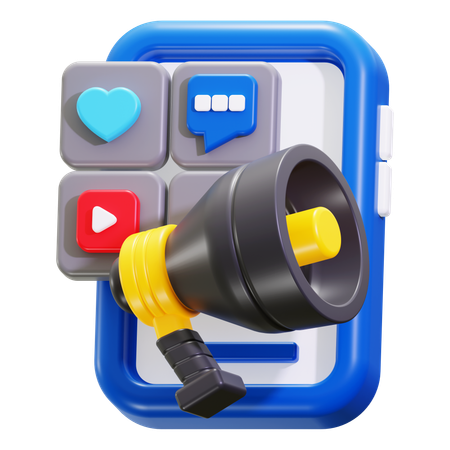 Social media marketing  3D Icon