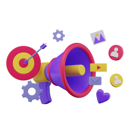 Social Media Marketing  3D Illustration