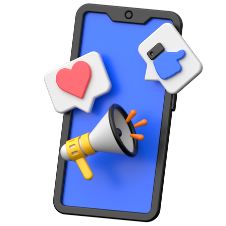 Social Media Marketing  3D Icon