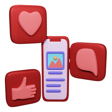 Social Media-Nachricht  3D Icon