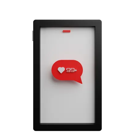 Social Media Notification  3D Icon