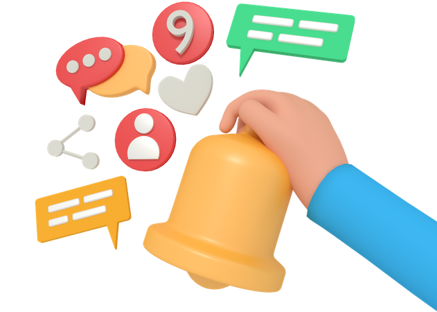 Social Media Notification  3D Icon