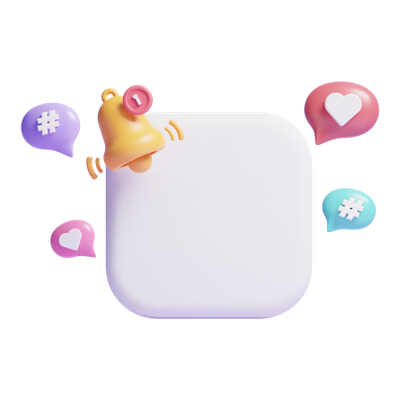 Social Media Placard  3D Icon