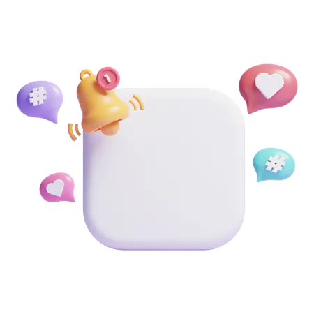 Social Media Placard  3D Icon