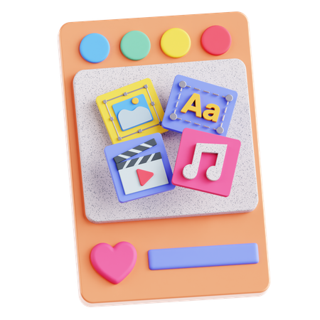 Social Media Platform  3D Icon